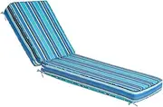 Sundale Outdoor Chaise Lounge Cushion with Sunbrella Fabric, Patio Acrylic Lounge Chair Pad, Water-Resistant Lounger Cushion with Straps, 80 x 26 x 4 Inches - Dolce Oasis