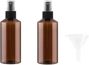 Amber Plastic Spray Bottles for Essential Oils, Empty Refillable Small Fine Mist Spray Bottle, Hair Spray Bottle Mini Travel Bottle for Liquid, with Funnel (200ml/6.8oz)