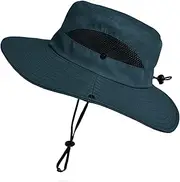[NPJY] Sun Hat Womens Men 3” Wide Brim UPF 50+ Fishing Beach Bucket Hats
