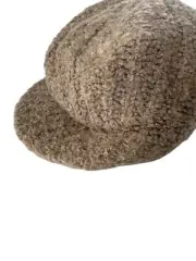 NWT Echo NY Womens Oatmeal Newsboy Gatsby Wool Blend Boucle Hat Cap $44 #3977