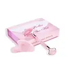 Femometer Jade Roller Gua Sha Kit - Gift Set - Pink Rose Quarts Roller