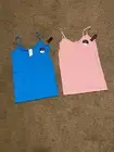 2 Seamless reversible Tank Tops S/m Blue Jewel & Mauve Néw