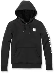 Carhartt Clarksburg Logo Ladies Hoodie, black, Size M for Women