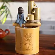 Bamboo Water Fountain Table Top Water Featureese Garden Ornament Zen Home Decor(A+Height 25Cm) (A+Height 25cm)