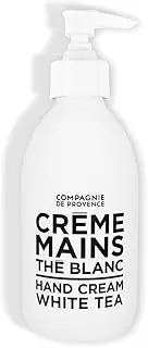 Compagnie de Provence Luxury Hand Cream - White Tea - 10 Fl Oz Glass Pump Bottle