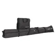 Adjustable Length Ski and Boot Bag Combo - Black Set + 2 Ski Straps