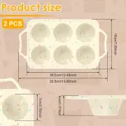 2Pcs Jumbo Muffin Pan Nonstick Muffin Pan with Handle Food Grade Silicone lefus