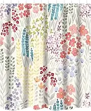 Shower Curtain for Bathroom Heavy Duty Waterproof Shower Curtain Liner Floral Fabric Shower Curtain Bathroom Curtains Shower Set Shower Curtains Hooks & Liners for Bathroom Accessories (Beige)