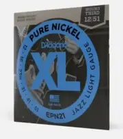 D'Addario EPN21 Pure Nickel Electric Guitar Strings Jazz Light 12-52