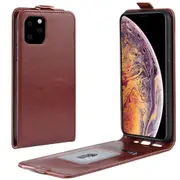 For iPhone 11 Pro Max Case, Wild Horse PU Leather Flip Cover, Brown