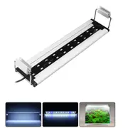 6W 20 LED Aquarium Fish Tank Light Panel Blue+White Lamp Adjustable Aluminum 7184 EU PLUG