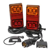 Narva 12V LED Plug and Play Trailer Lamp Kit (Rectangular Lamps, Model 35) - 2 Pack