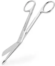 Green Max Lister Bandage Scissors-Safety Bandage & Trauma Shears-Stainless Steel Professional Scissors for First Aid Utility-Medical Care & Home Nursing (5.5, Silver)