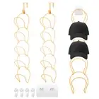 10p Hat Rack Hanger Holder Organizer Over Door Wall Mounted Cap Holder, Yellow
