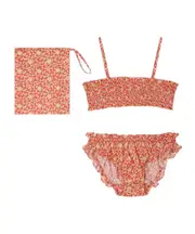 Bonpoint Shirred Effect Finlay Bikini 6Y,14Y,12Y,10Y Red