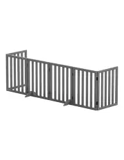 [i.Pet] Dog Playpen Enclosure 6 Panel Pet Fence Wooden Play Pen in Grey