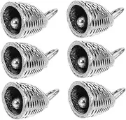 [CIMAXIC] Diy Jewelry Making 6pcs Retro Fish Bell Charms Metal Pendants Vintage Style Decorative Ornaments for Necklace Bracelet