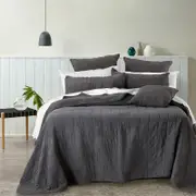Geraldton Coverlet Coal Queen/king Bed With Pillowcase