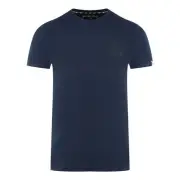 Aquascutum London Tonal Aldis Logo Navy Blue T-Shirt