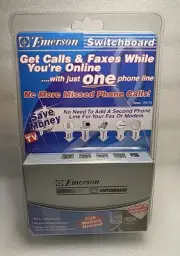 Vintage Emerson (ESW718) Single Phone Line Fax / Phone /Modem Switchboard Sealed