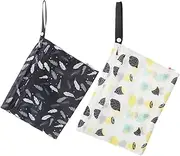 Kisangel Diaper Bag 2pcs Storage Bags Diaper Storage Portable Nappy Container Compact Size