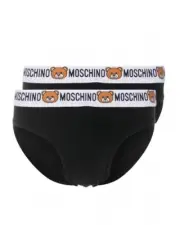 2 SLIP MOSCHINO UNDERWEAR Man Sz. S 47378119 555 Black