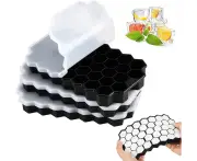 Ice Cube Tray 3 Pack, Ice Cube Molding 111 Flexible Silicone Ice Cube Tray With Removable Lid