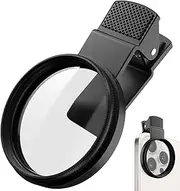 52mm Clip on CPL Phone Camera Lens Filter Kit, 52mm CPL Polarising Filter for Phones with Clip, Portable Mobile Phone Attachment for Smartphones Photography Outdoor, Enhances Color