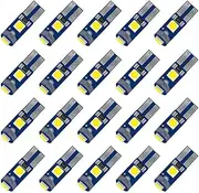 BlyilyB 20-Pack T5 74 2721 White LED Light Bulbs Replacement Dash Dashboard Lights Instrument Panel Cluster LEDS Lamps