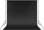 Neewer 6x9 feet/1.8x2.8 meters Photo Studio 100 Percent Pure Polyester Collapsible Backdrop Background for Photography, Video and Television (Background Only) - Black