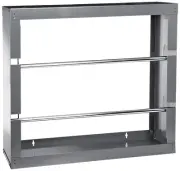 Durham 384-95 Gray Wire Spool Rack with 2 Rods, 26-1/8" W x 17-7/8"H x 6"D