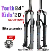 20 24" Bike Shock Suspension Fork Thru Axle QR MTB Bicycle Lock Oil AIR Fork