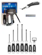 HART Screwdriver 6pc Set w/BONUS and Heavy Duty Chrome Staple Gun w/BONUS