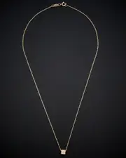 14K Italian Gold Cube Necklace
