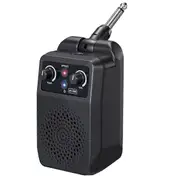 Mini Electric Guitar Amp 5W Portable Guitar Amp Bluetooth Built-in 4 Effects Rechargeable Small Guitar Amp for Practice Black