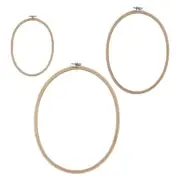 3 Size Oval Embroidery Hoops Adjustable Embroidery Frame for Needleworks
