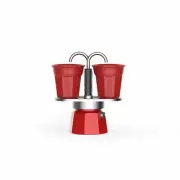 Bialetti Espresso Maker Set Mini 3 pcs Express 2 cups Espresso Red 90 ml