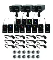 VocoPro - Portable Twelve Lavalier Field/Camera-Mountable Wireless Microphone...