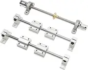 Linear Motion Rod Shaft Kit with Low Friction Coefficient, 304 Stainless Steel, High Tensile Strength, Wide Use for 3D Printer, Engraving Machine, Slider (8-200)