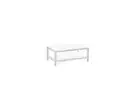 35 White Aluminum Coffee Table With Shelf