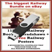 Vintage Locomotive Railway Train Steam Inc Bradshaws 112+Antique Books USB Stick