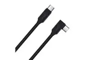 Cruxtec 5m Optical Fiber USB-C to USB-C 90 Degree Angle VR Cable Black