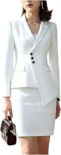 [Qiribati] Women's Formal Business Suits Slim Fit Office Ladies Work Suit Set for Women Skirt Suits