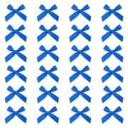 24 Pcs Mini Ribbon Bow 1.8 Inch Mini Fabric Satin Ribbon Dark Blue