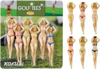 Colored Golf Tees, 3 Inch Golf Practice Novelty Tees, White Elephant Stocking St