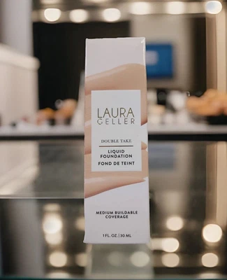 LAURA GELLER Double Take Liquid Foundation LIGHT Buildable Coverage NIB