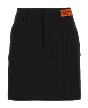Heron Preston Logo Patch Cut-Out Skirt XXS,XXXS Black