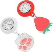 [TEMPNAP] 2pcs Extendable Nurse Pocket Watch Stand Pocket Watch Chain Pocket Watch Fob Lapel Pin Hanging Watch Ladies Watch Hanging Nurses Watch Watches Nurse Fob Watch