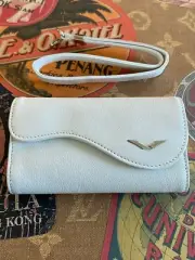 Genuine Vertu Ayxta White Horizontal Calf leather case RARE with Wrist Strap