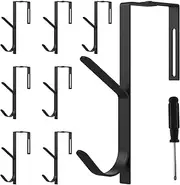 8Pcs Cubicle Hook, Sturdy Metal Cubicle Wall Hooks Adjustable Cubicle Hangers with Screwdriver Space Saving Cubicle Fabric Hooks for Hanging Clothes Hats Towel